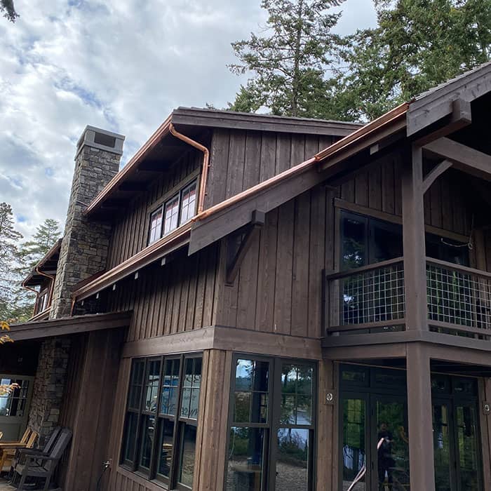 gutters installed on a home